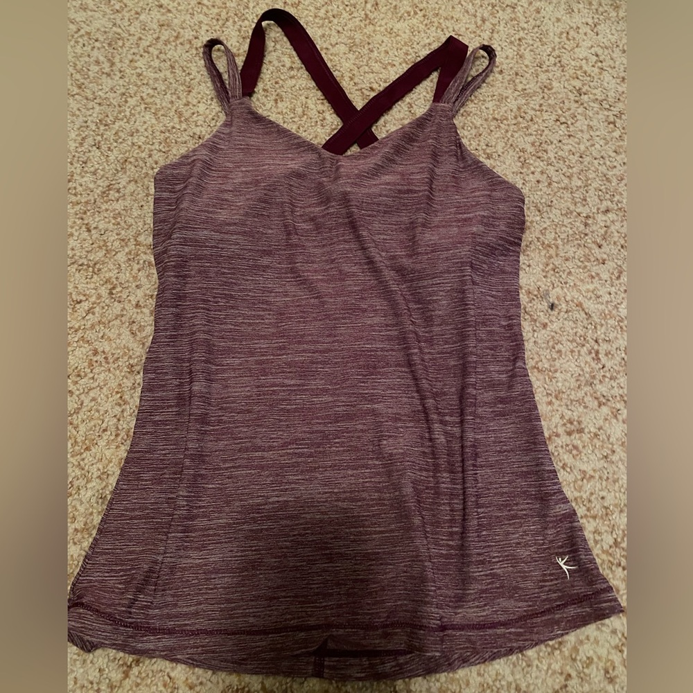 Women’s Danskin Dri-More purple athletic tank top | Size S